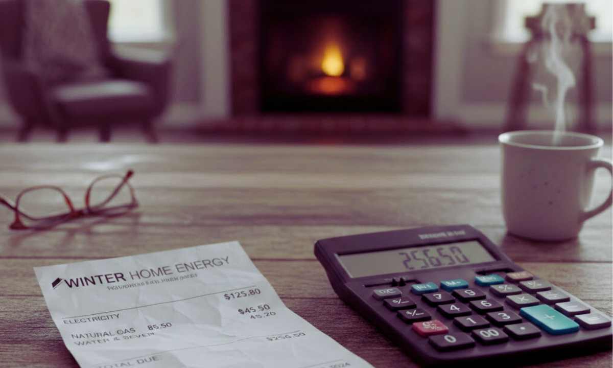 Winter heating bill showing an unusually high total in a Sussex County home